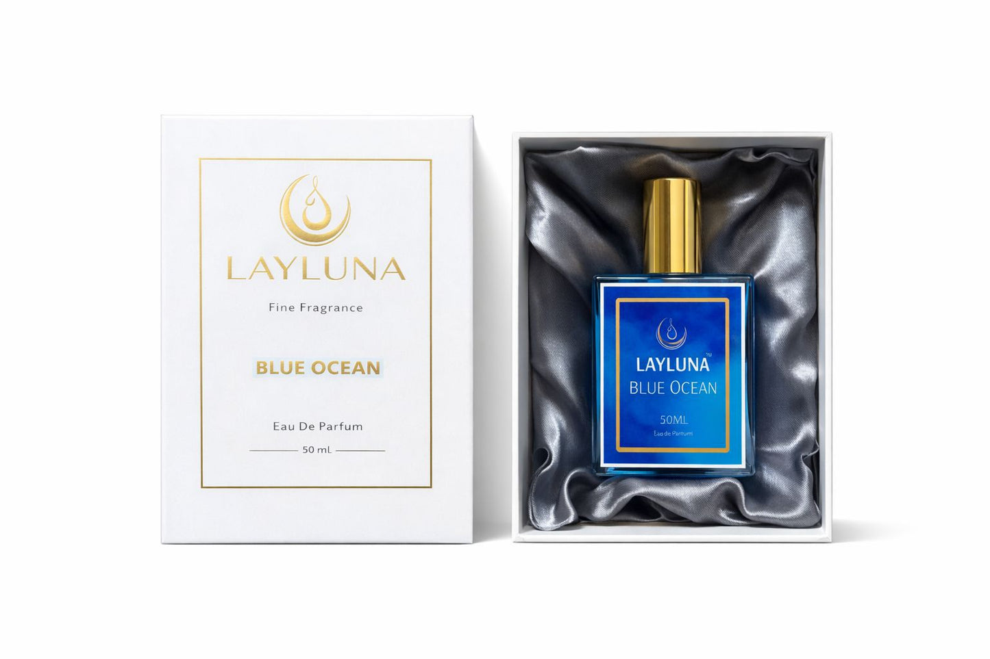 Layluna Blue Ocean Eau de Parfum – Long Lasting Unisex Fresh Oud Perfume